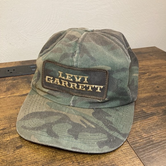 Levi Garrett Other - Vtg Levi Garrett Camo Patch Snapback Hat Thrashed Distressed